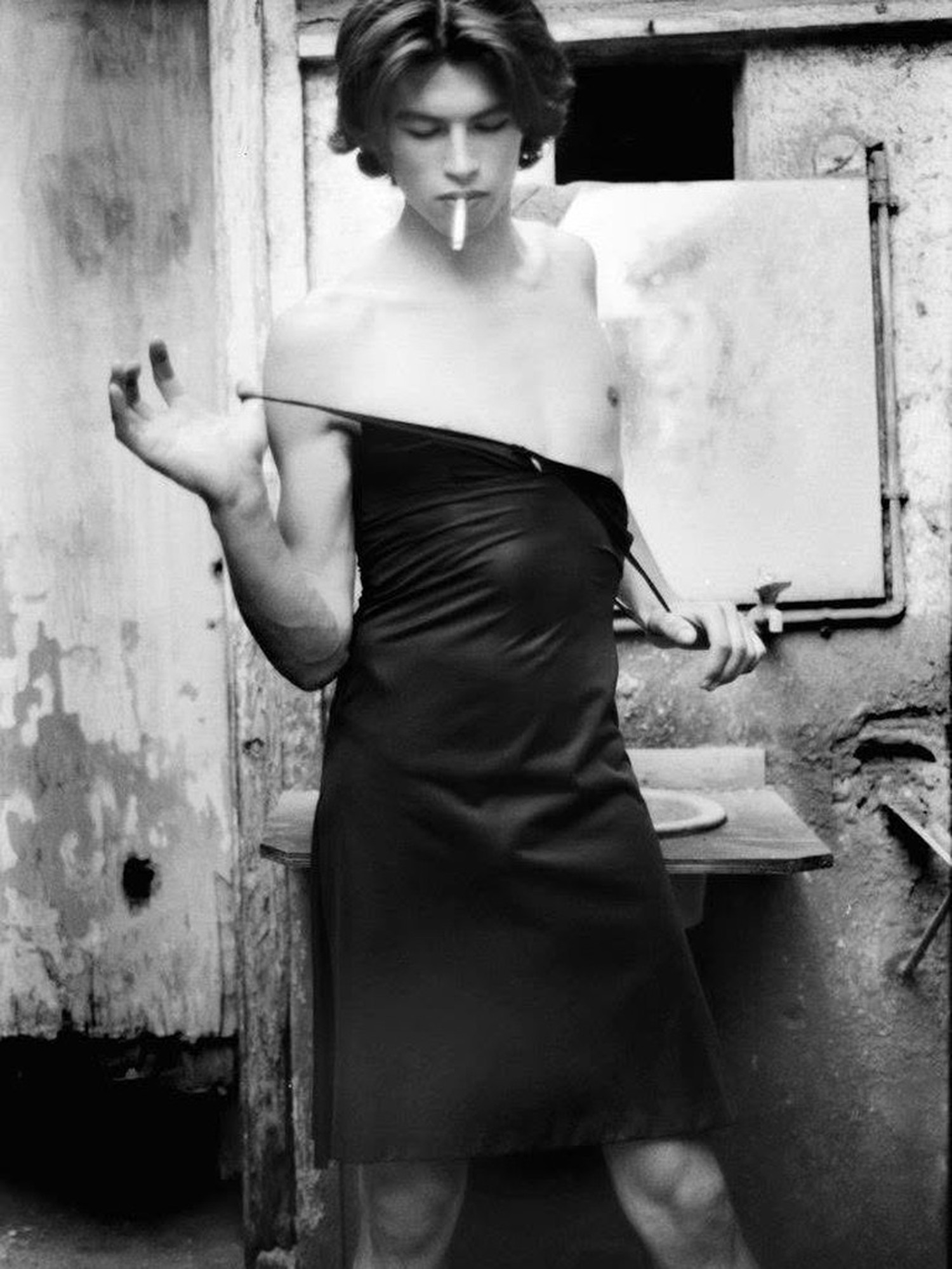 Creative fashion photoshoot in the studio